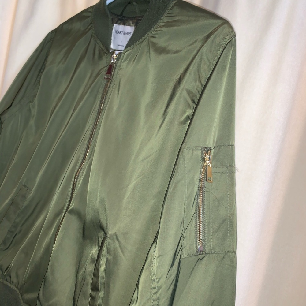 Olive Green Bomber Jacket